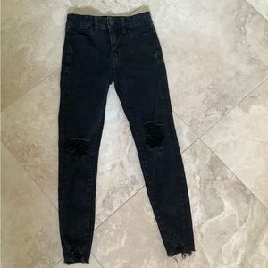 American Eagle AE dream jeans black denim jegging SIZE 00 SHORT